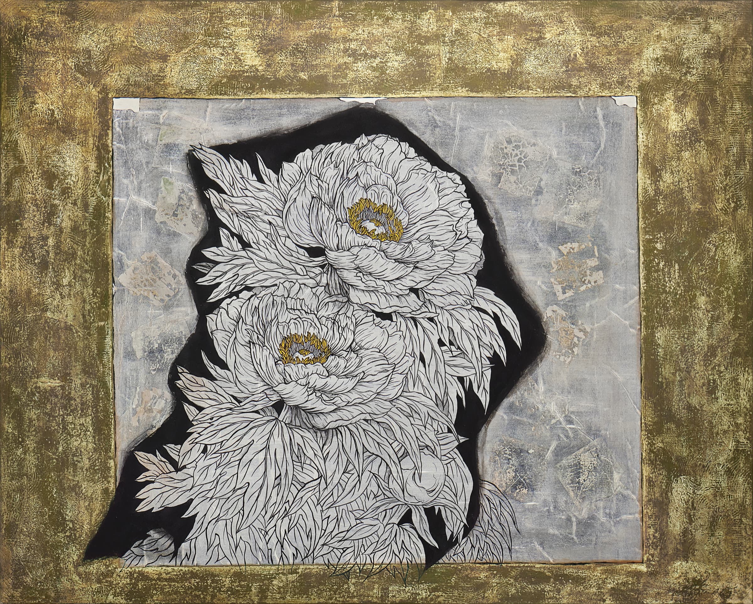 加藤弘光《悠2》紙本墨画金銀彩着色 130 × 162 cm