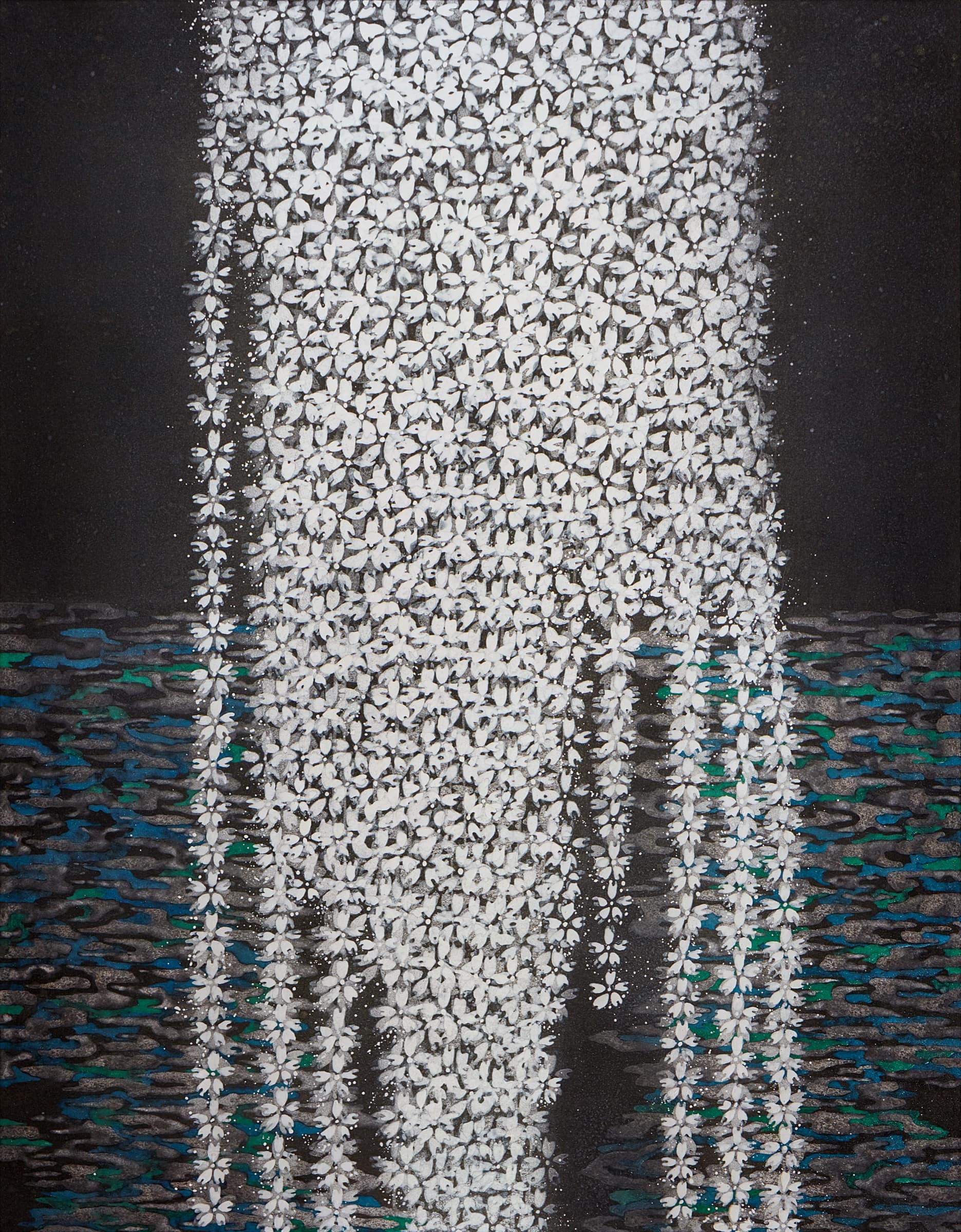 加藤弘光《Spring Colors》2016年 紙本墨画金彩着色 116.7 × 91 cm