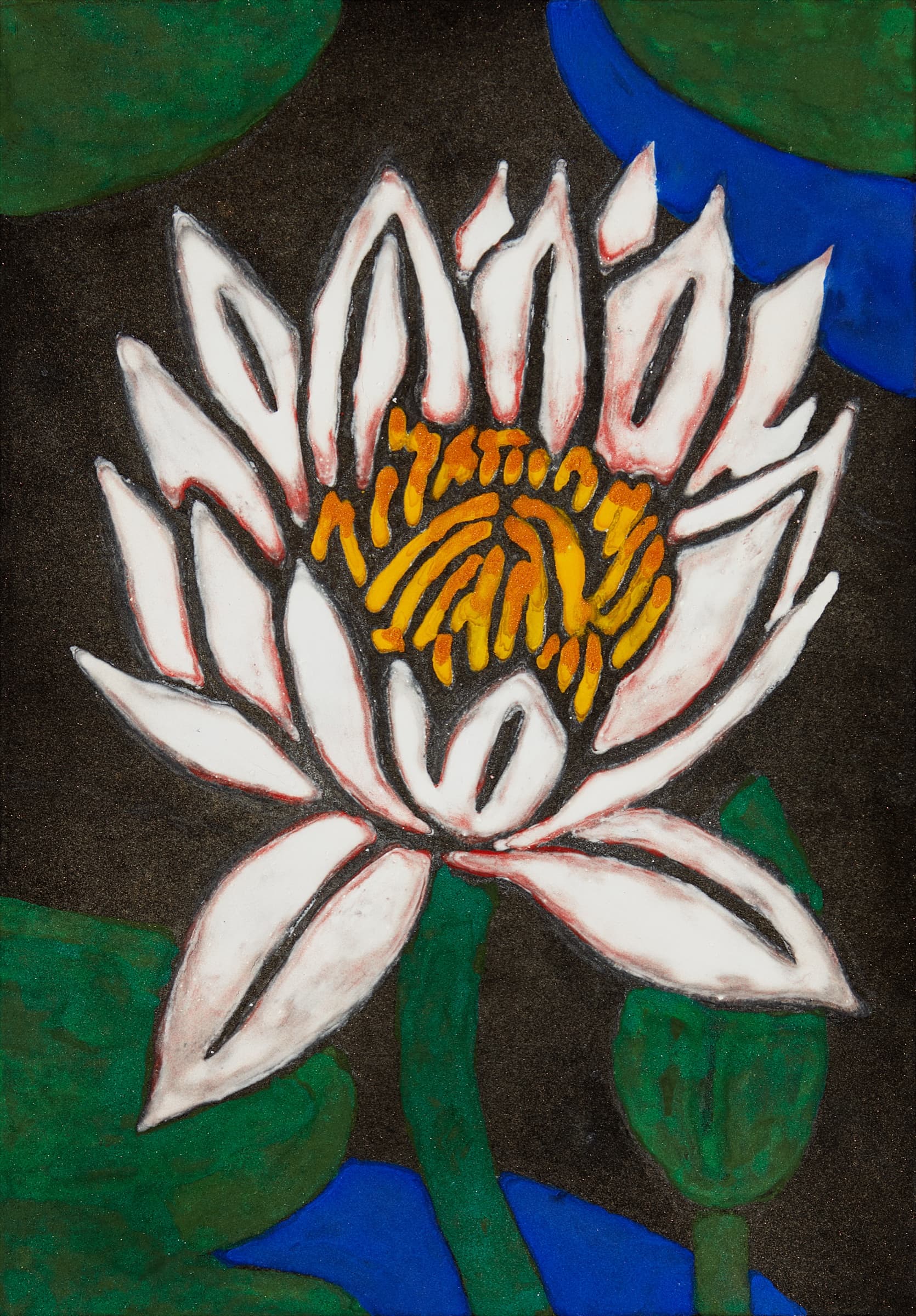加藤弘光《清澄》2018年 紙本墨画金彩着色 22.7 × 15.8 cm