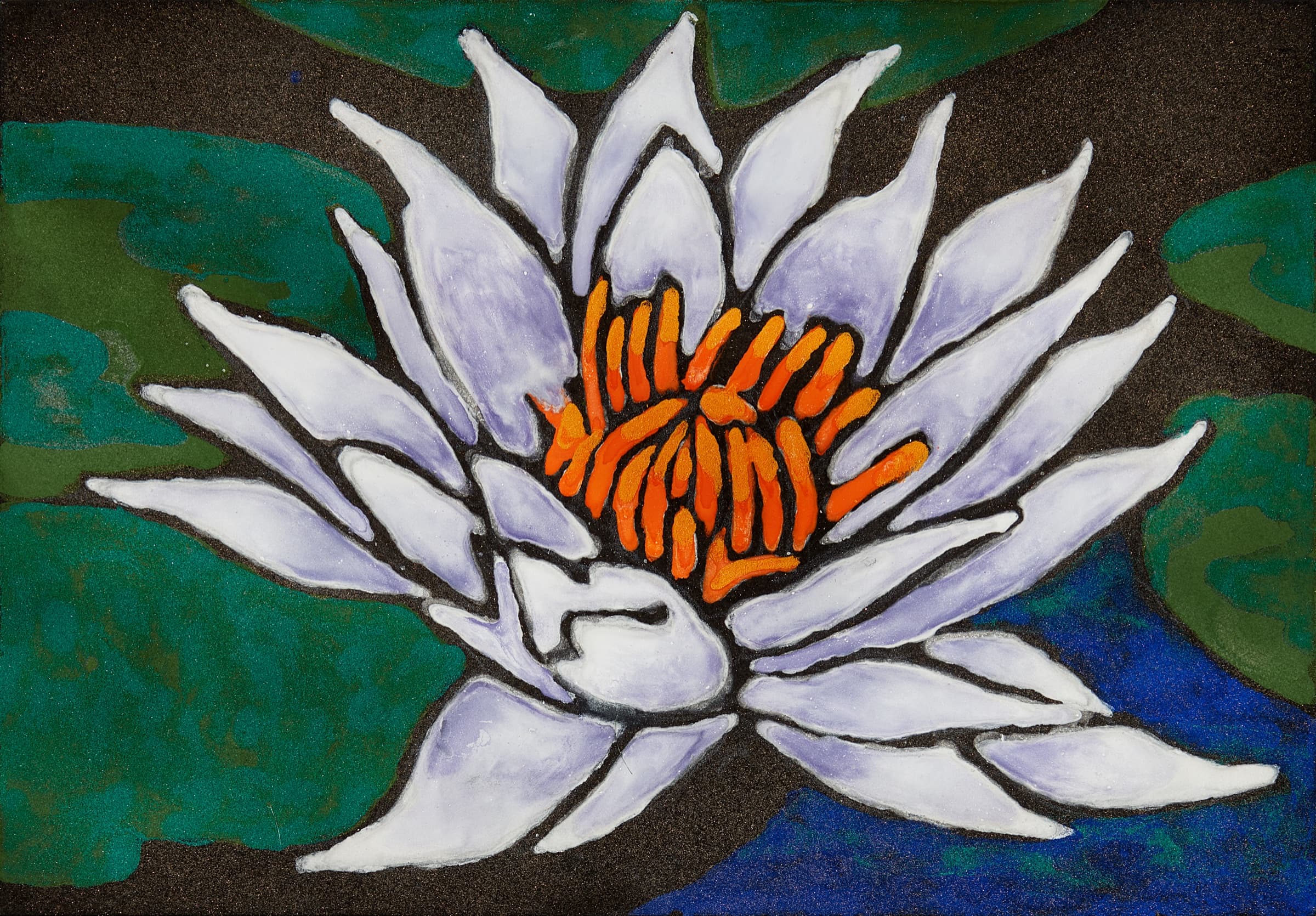 加藤弘光《澄明》2018年 紙本墨画金彩着色 15.8 × 22.7 cm