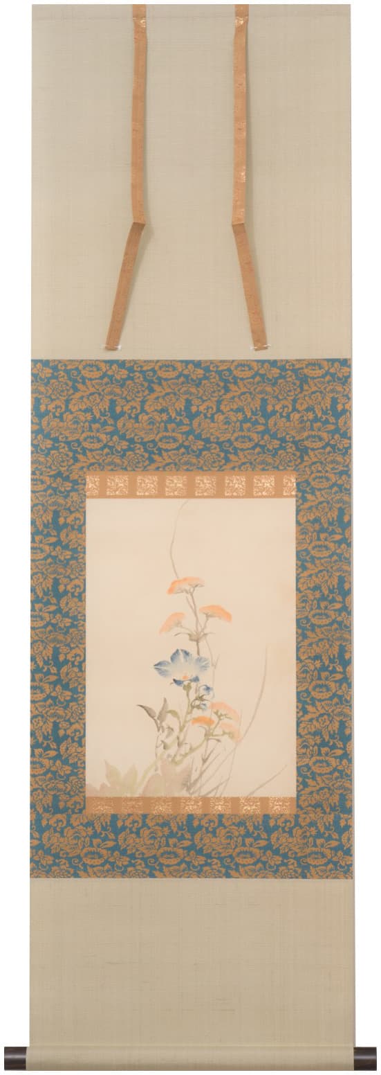 葛飾北斎《桔梗図》紙本墨画着色 24.1 × 34.0 cm