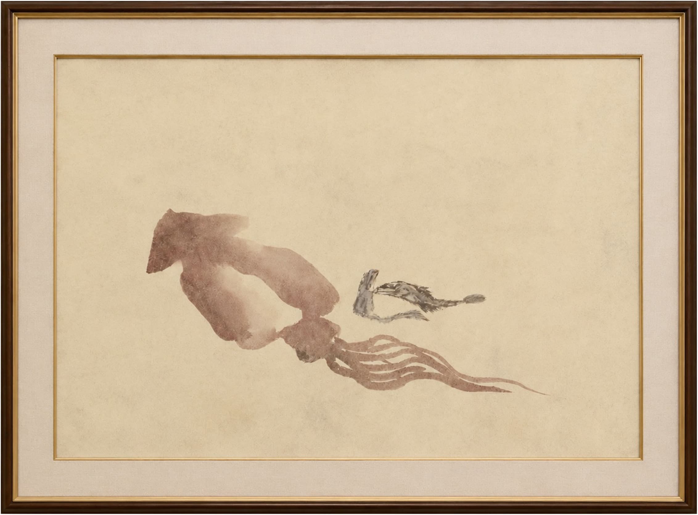 Katsushika Hokusai《Dried Squid and Small Fish》Ink and colors on Japanese paper 24.1 × 34.0 cm