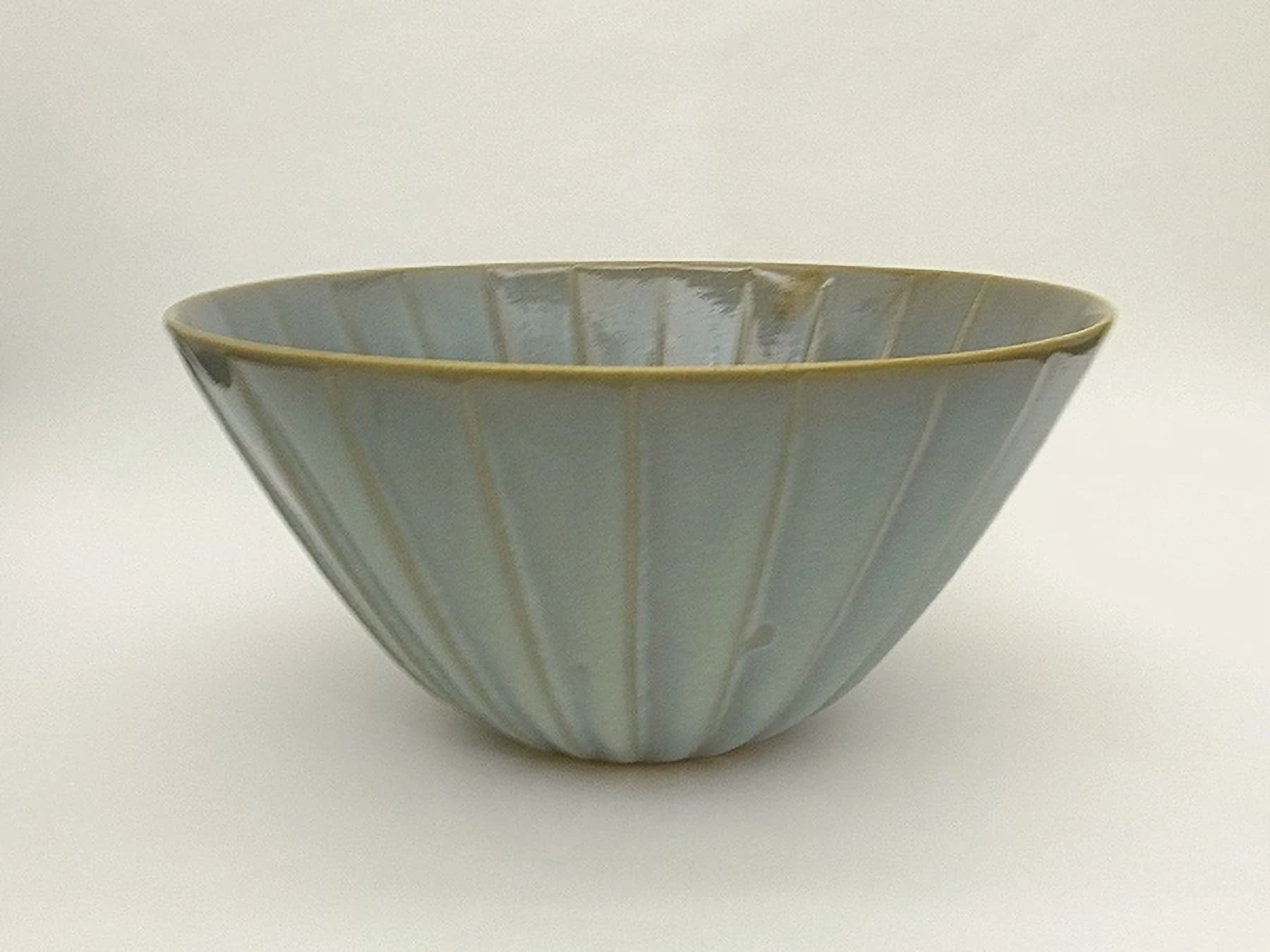 釋永 由紀夫《澱青鎬大鉢》越中瀬戸焼 Φ35.2 × H17.0 cm