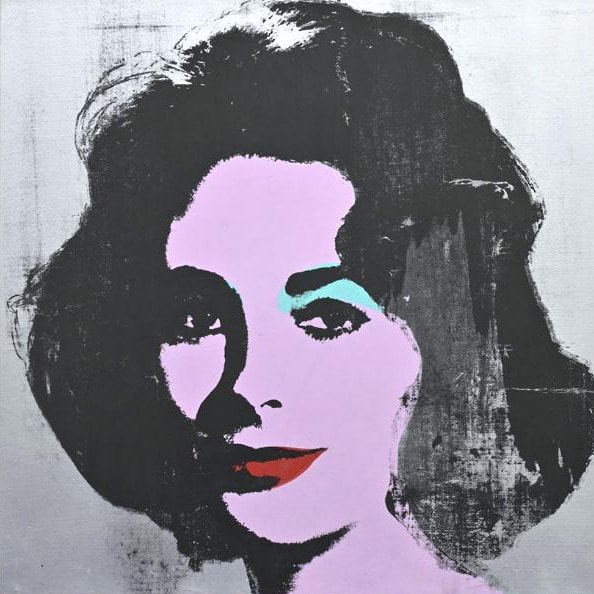 アンディ・ウォーホル《シルバー・リズ（フェラス・タイプ）》1963年 アクリル絵具、シルクスクリーン・キャンバス 101.6 × 101.6 cm