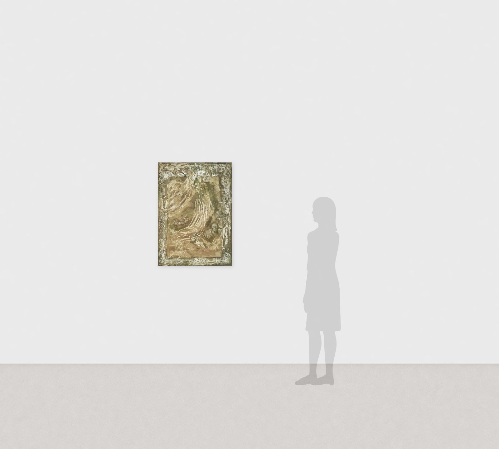 加藤弘光《白椿》2000年 紙本墨画金銀彩着色 90.5 × 65 cm　展示風景