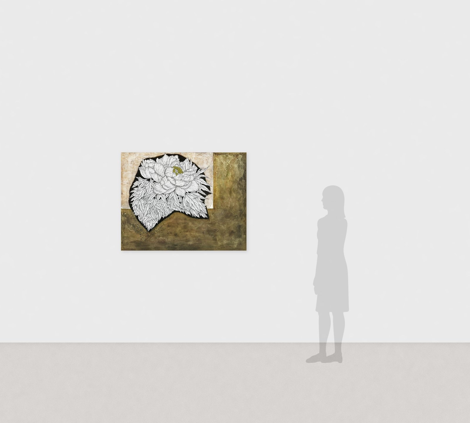 加藤弘光《瑞光2》2014年 紙本墨画金銀彩着色 91 × 116.5 cm　展示風景