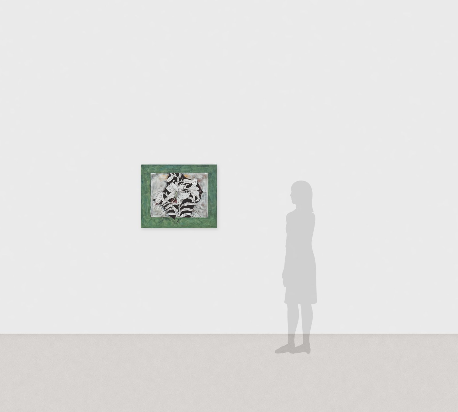 加藤弘光《宙》2007年 紙本墨画金彩着色 60.6 × 72.7 cm　展示風景