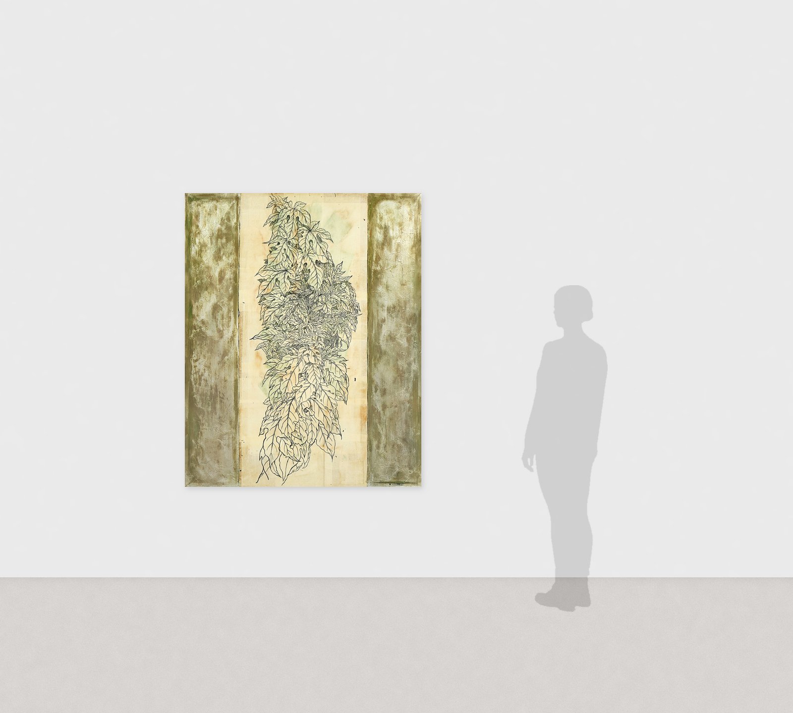 加藤弘光《季》2004年 纸本水墨金银彩设色 162 × 130.3 cm　展示现场