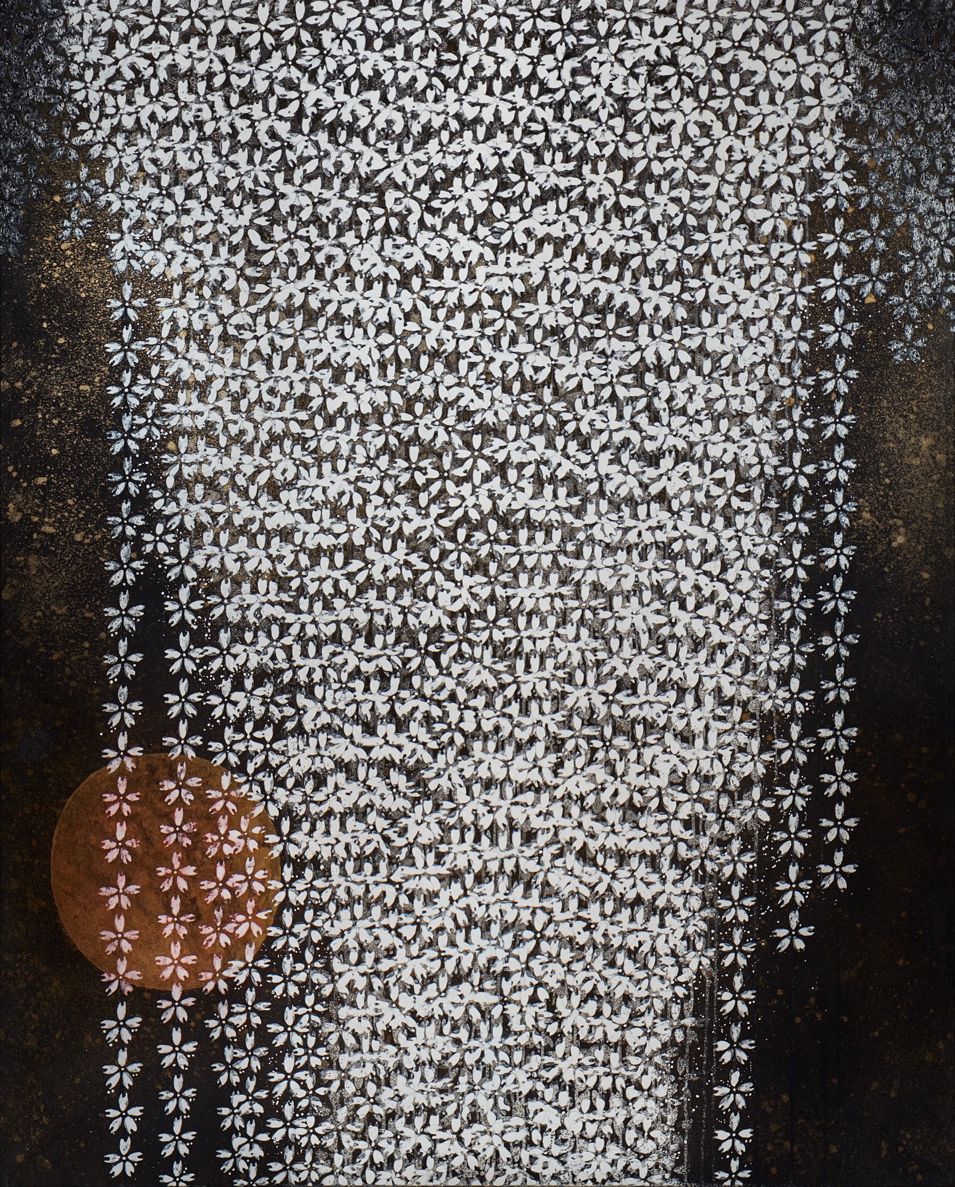 가토 히로미쓰《醍醐の桜》2015년 지본 수묵 금채 채색 162 × 130.3 cm