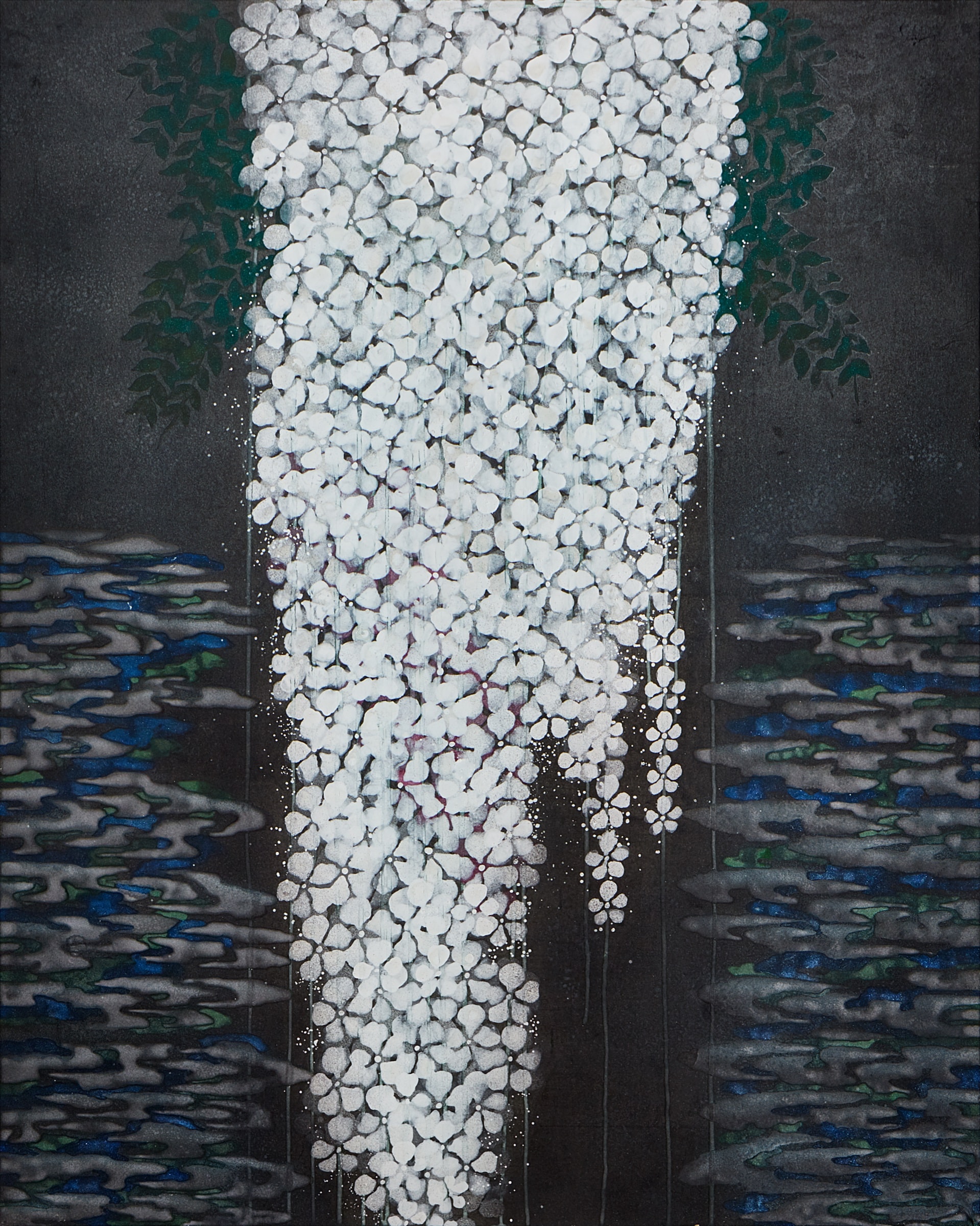 加藤弘光《Hawaiian Flower》2016年 紙本墨画金彩着色 91 × 72.8 cm