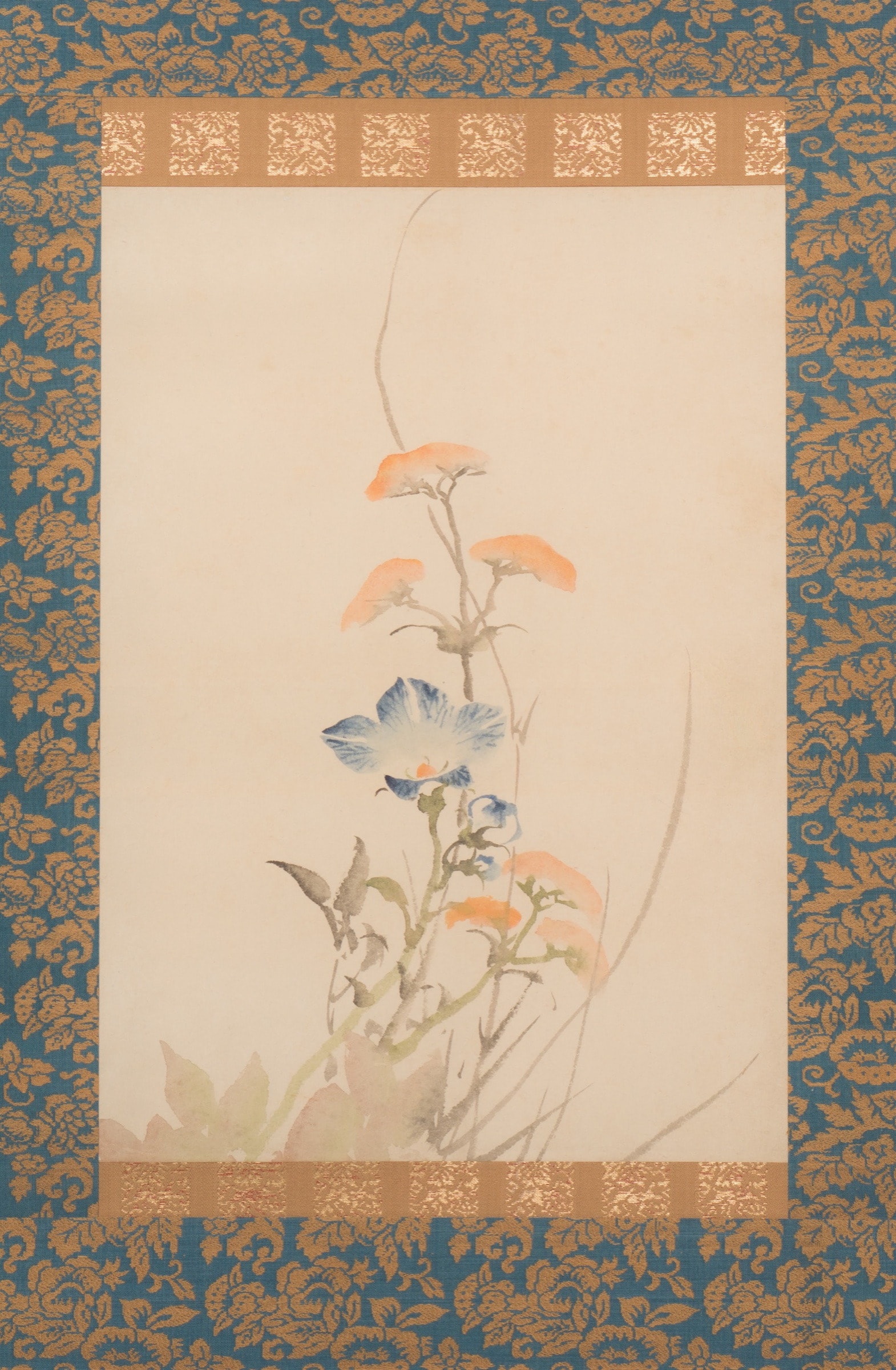 葛飾北斎《桔梗図》紙本墨画着色 24.1 × 34.0 cm