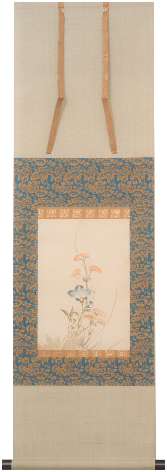 葛饰北斋《桔梗図》纸本水墨设色 24.1 × 34.0 cm