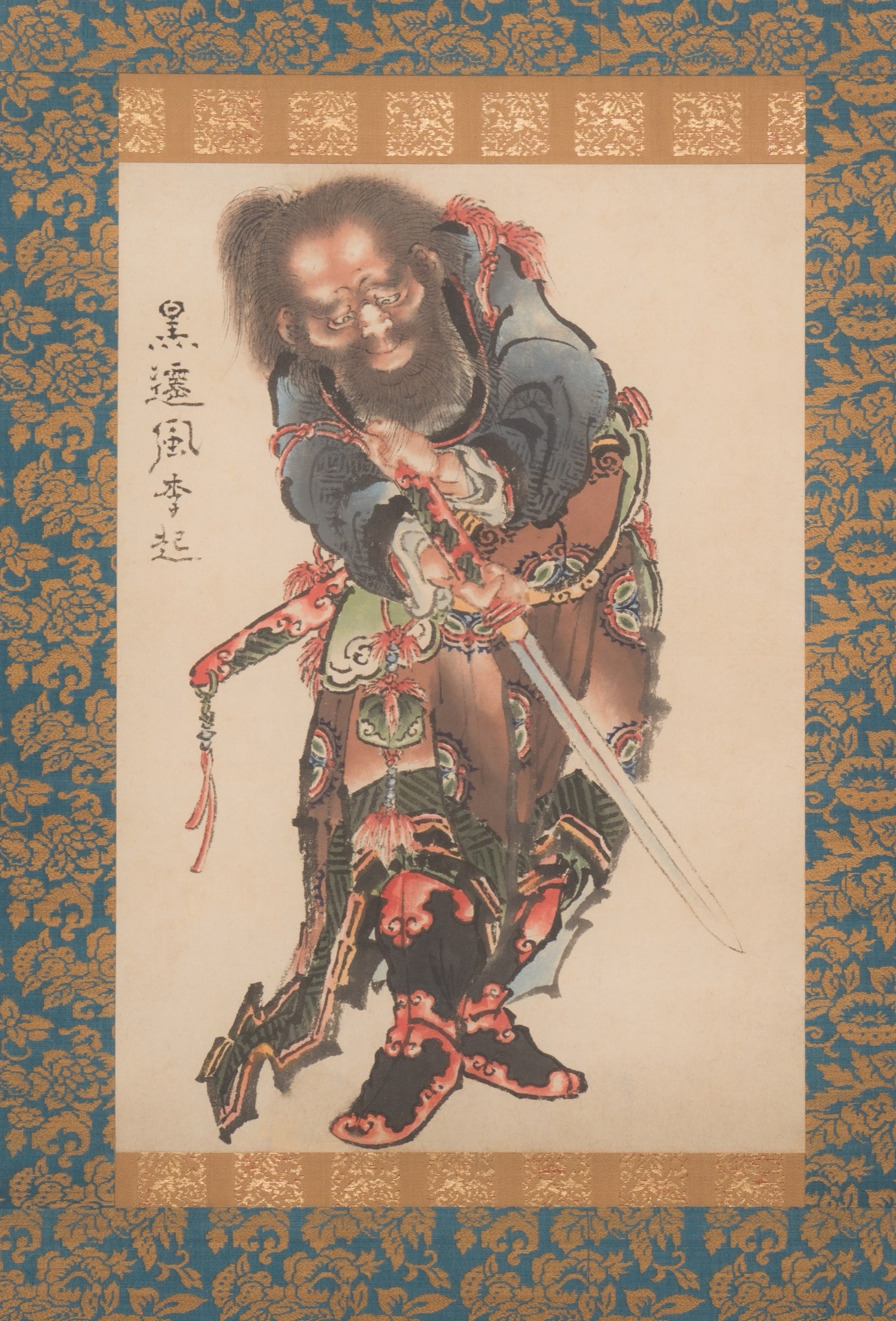 葛飾北斎《黒遷風李起図》部分　本紙