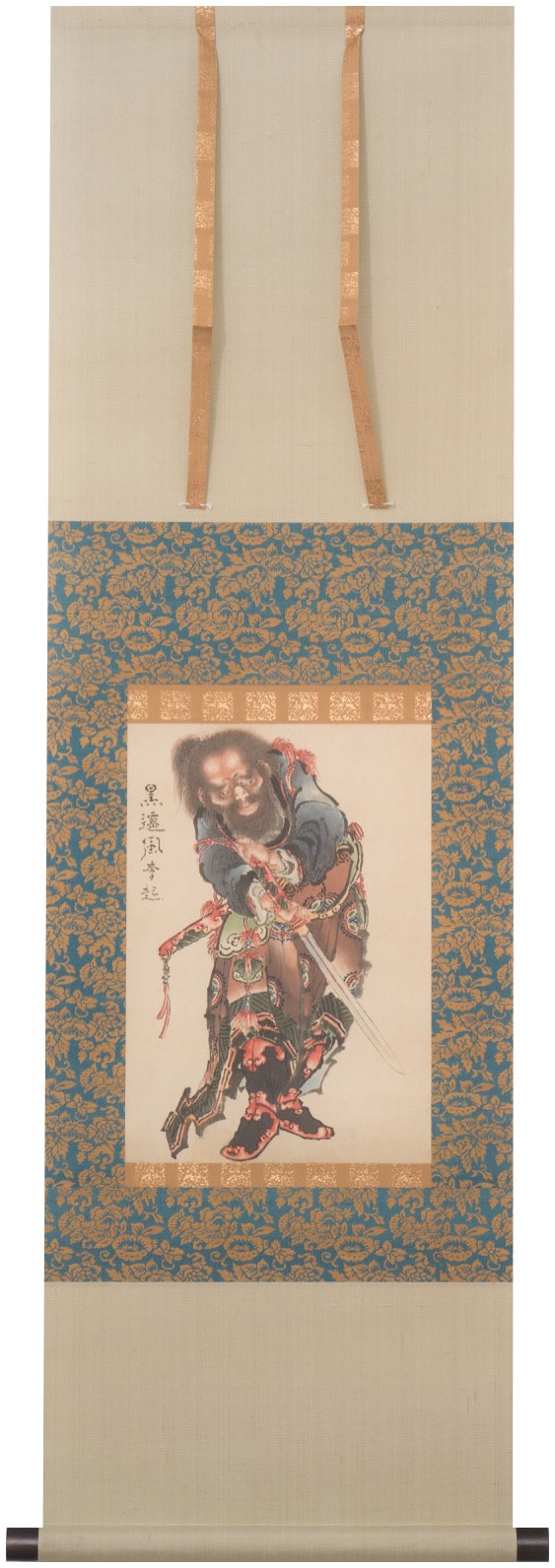 葛飾北斎《黒遷風李起図》紙本墨画着色 24.1 × 34.0 cm