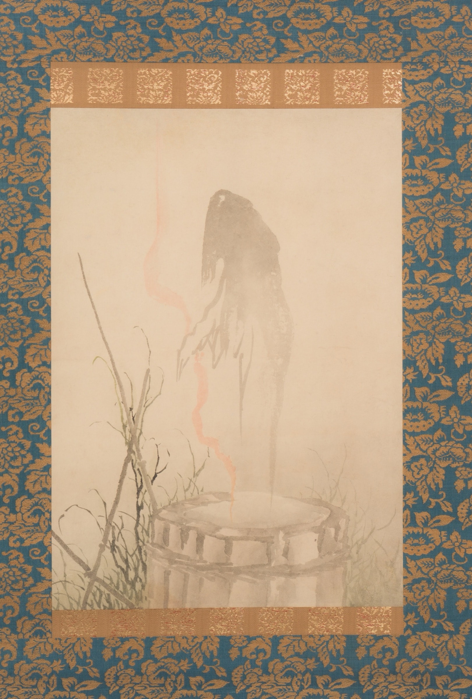 葛飾北斎《幽霊図》紙本墨画着色 24.1 × 34.0 cm