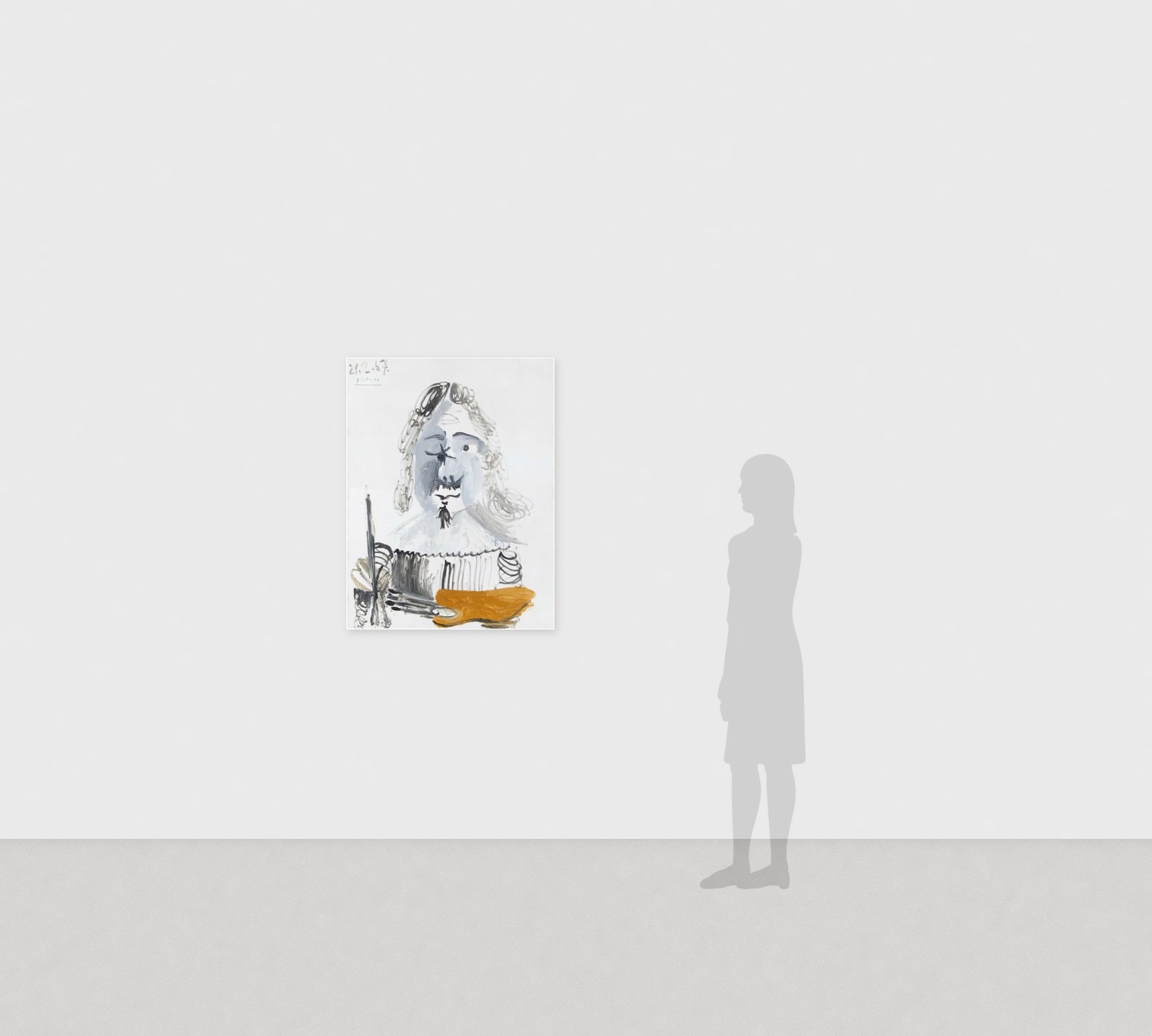 巴勃罗·毕加索《画家》1967年 布面油彩（原始画布） 100 × 81 cm　展示现场