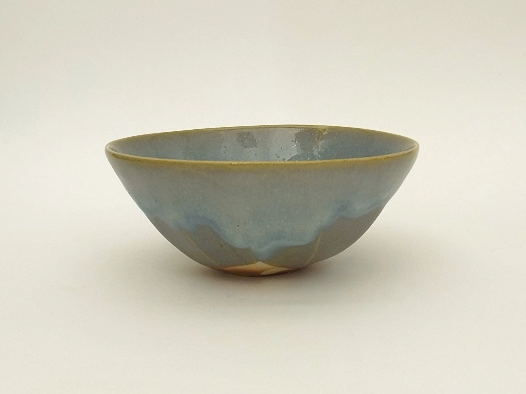 샤쿠나가 유키오《澱青鎬鉢》엣추 세토야키 Φ15.6 × H6.5 cm
